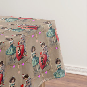 Tischdecke Valentinstag Vintage
