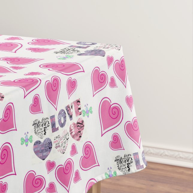 Tischdecke zum Valentinstag (Beispiel)