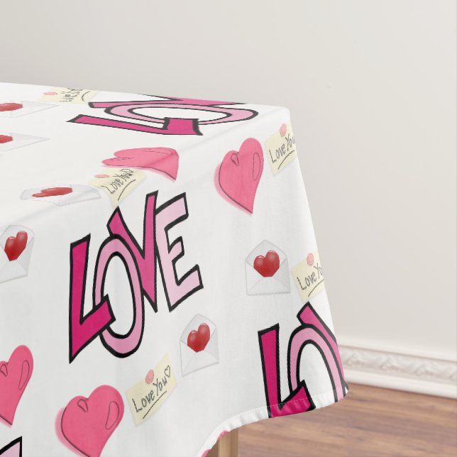 Tischdecke zum Valentinstag (Beispiel)