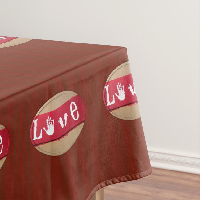 Tischdecke zum Valentinstag (Beispiel)