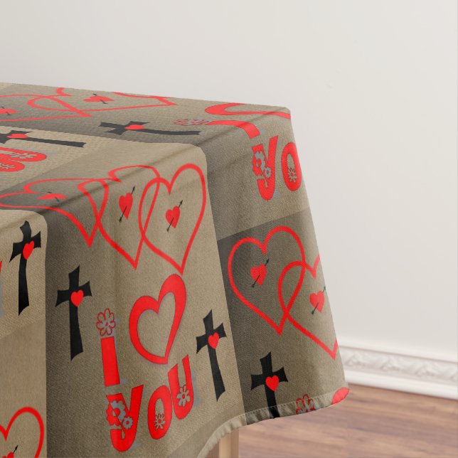 Tischdecke zum Valentinstag (Beispiel)