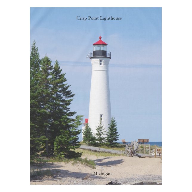 Tischdecken aus Crisp Point Lighthouse (Vorderseite)
