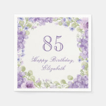 Tischdecken zum 85. Geburtstag Elegante lila Blüte