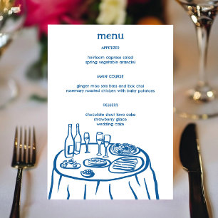 Tischdeckenkleidung aus Whimsikbüffet Modernes KUS Menükarte