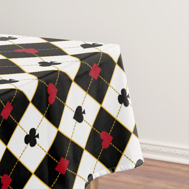 Tischdekoration des Casinos, Party Poker Spielkart Tischdecke (Beispiel)