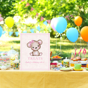 Tischdekoration für Süßigkeiten Mädchen Bär Baby S Poster
