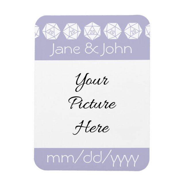Tischdekoration im Lavendel-Look - Save-the-Date-M Magnet (Vertikal)