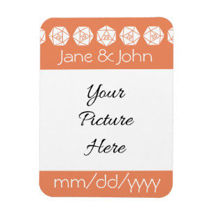 Tischdekoration in Koralle Save-the-Date Magnet