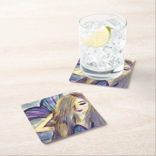 Tischdekoration Meerjungfrau Party benutzerdefinie Rechteckiger Pappuntersetzer