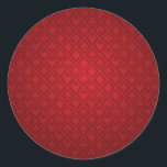 Tischdesign für den roten Felt-Poker Runder Aufkleber<br><div class="desc">Tischdesign für den roten Felt-Poker</div>