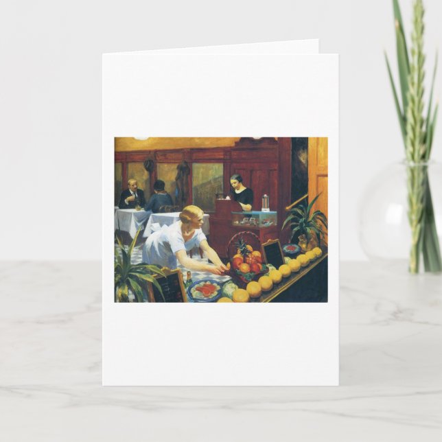 Tische für Damen - Edward Hopper Karte (Vorderseite)