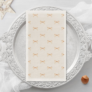 Tische für den Urlaub Gold Bow Pastel Beige Serviette