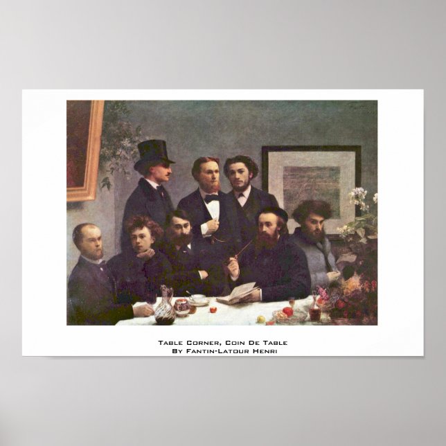 Tischecke, Münztisch nach Fantin-Latour Henri Poster (Vorne)