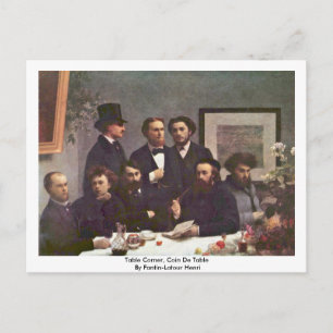 Tischecke, Münztisch nach Fantin-Latour Henri Postkarte