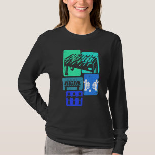 Tischfußball Foosball Spieler Retro Jungen Foos T-Shirt