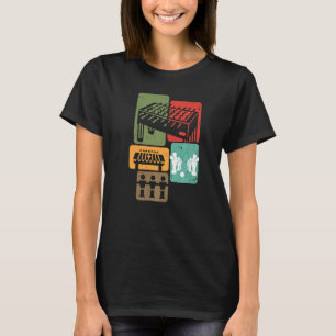 Tischfußball Foosball Spieler Retro Jungen Foosbal T-Shirt
