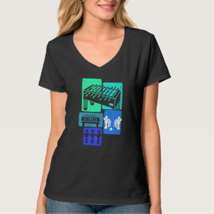 Tischfußball Foosball Spieler Retro Jungen Foosbal T-Shirt