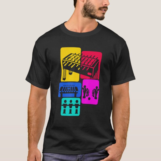 Tischfußballspieler Retro Boys Foosba T-Shirt (Vorderseite)
