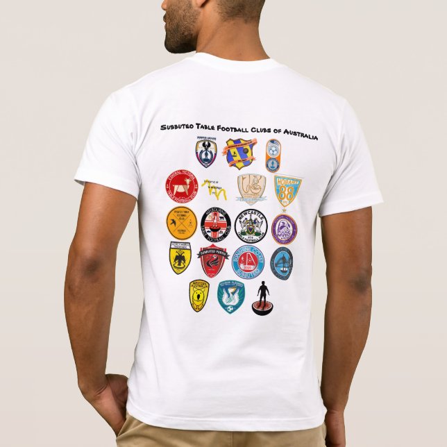 Tischfußballvereine Australiens T-Shirt (Rückseite)
