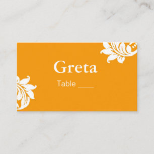 Tischhalter für Rosa und Orange-Damast-Platzkarten Platzkarte