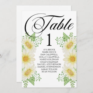 Tischkarte für Sitzplätze Schöne Kalligrafie Einladung