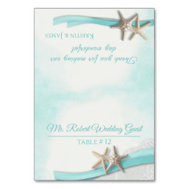 Tischkarte für Starfish und Ribbon-Platz Tischnummer