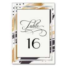 Tischkarte | Moderne Paint Strokes und Typografie