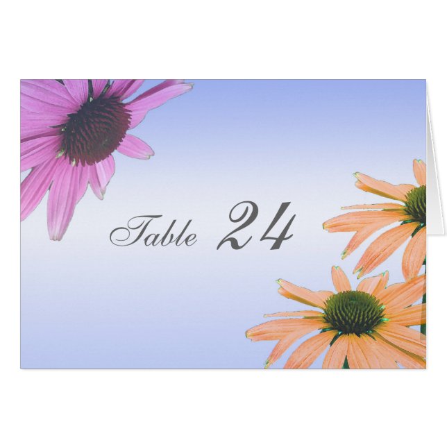 Tischkarte zum Abendessen, daisy Blume. (Vorderseite (Horizontal))