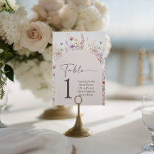 Tischkarten für Baby Shower Little Wildflower