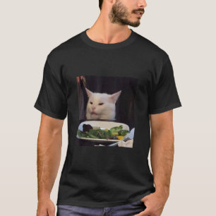 Tischkatze Meme Lustig Internet Schreit Verwirrt T-Shirt