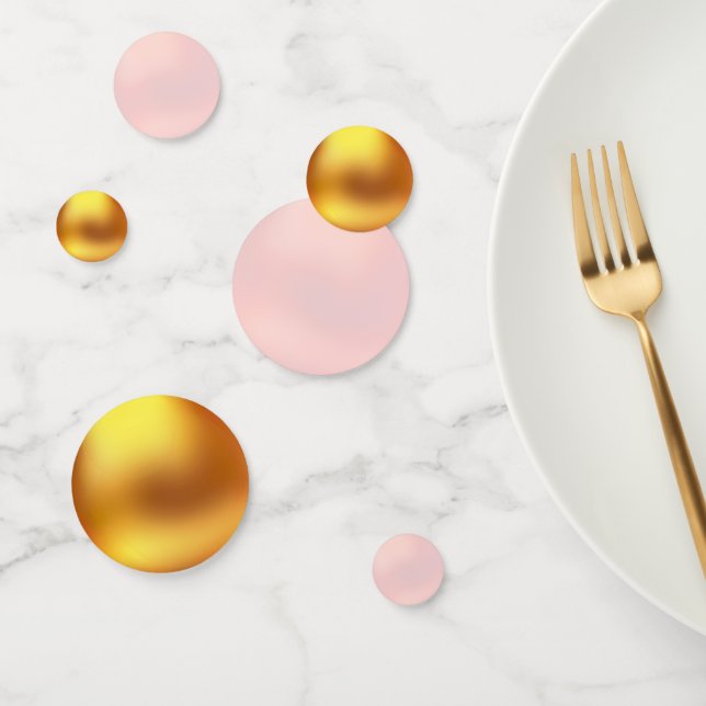 Tischkonfetti aus Gold und Rosa Konfetti (Gruppe)