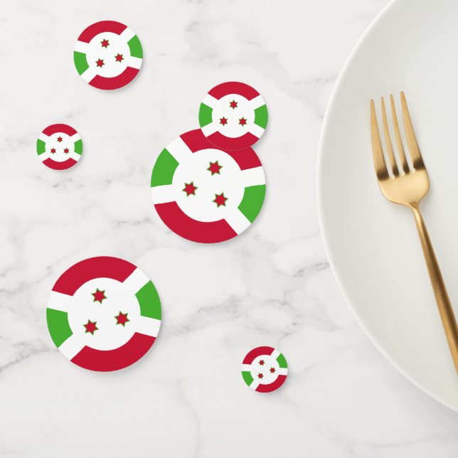 Tischkonfetti mit der Flagge Burundis Konfetti (Gruppe)