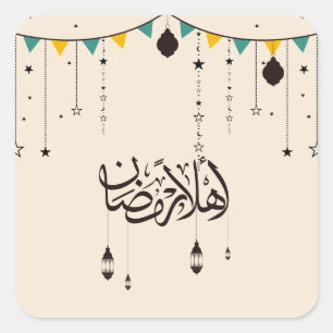 Tischkonfetti Quadratischer Aufkleber