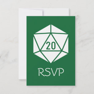 Tischkultur in Grün RSVP-Karte RSVP Karte