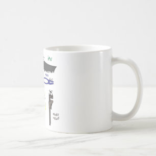 Tischler bearbeitet wunderliche Cartoon-Kunst Tasse