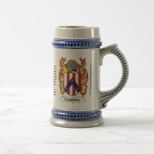Tischler-Familien-Wappen Stein Bierglas