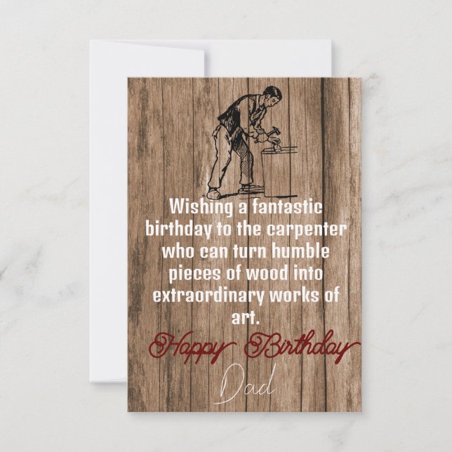 Tischler Karte (Vorderseite)