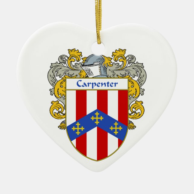 Tischler-Wappen/Familienwappen Keramik Ornament (Vorne)