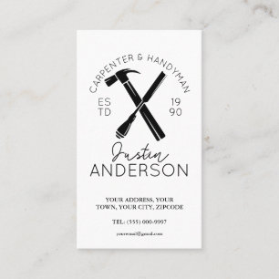 Tischlerdienstleistungen für kleine Unternehmen Visitenkarte