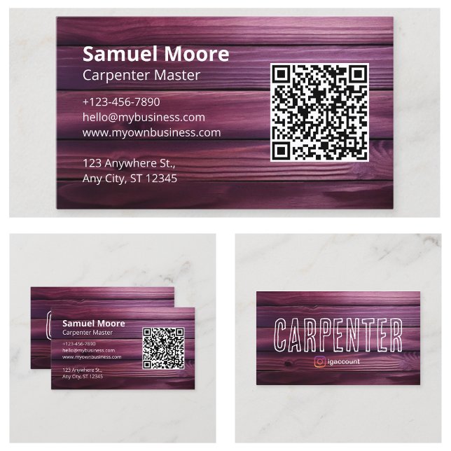 Tischlerei Visitenkarte (Carpenter Woodworking Industry Business Card
)