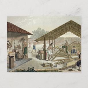 Tischlerwerkstatt in Kupang, Timor, Teller 6 von Postkarte