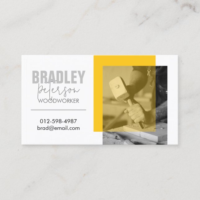 Tischlerwoodworker - individualisierbares Bild Visitenkarte (Vorderseite)