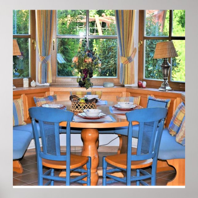 Tischleuchten mit dem Poster im Freien (Vorne)