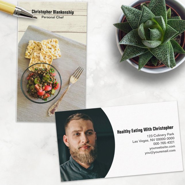 Tischmahlzeiten aus Holz, kundenspezifisches Foto Visitenkarte (Von Creator hochgeladen)