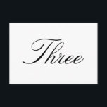 Tischnummer<br><div class="desc">Einfache Tischnummer Karte,  ideal für Hochzeiten.</div>