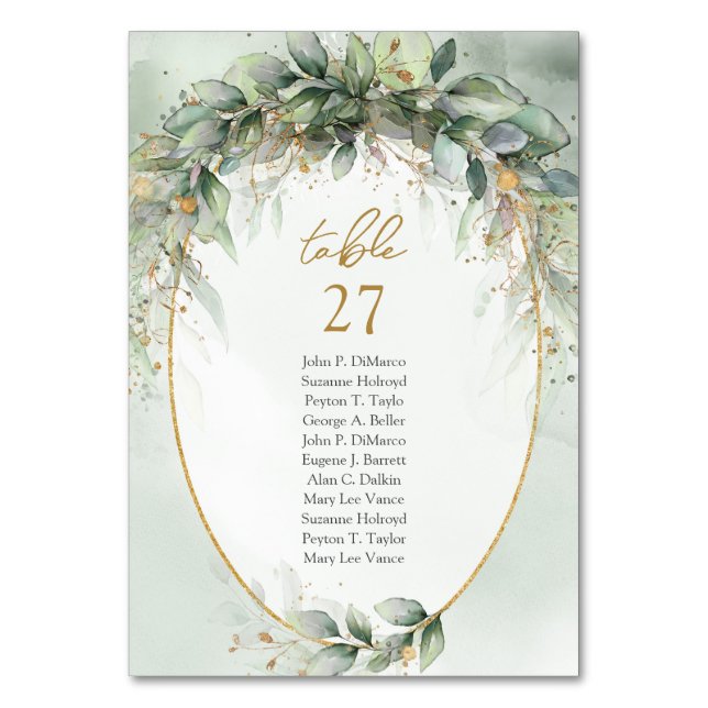 Tischnummer (Vorderseite)