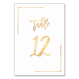 Tischnummer 1+ Imitats Gold Foil DIY