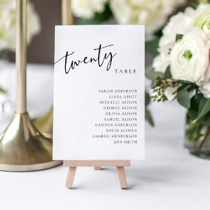 Tischnummer 20 Seekartenkarte für 20 Hochzeiten