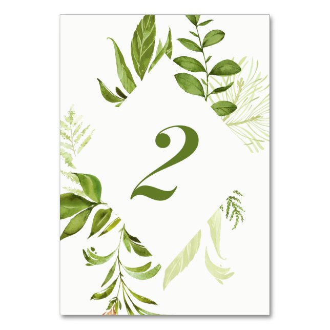 Tischnummer 2: Wasserfarben, Wild grün, Folien (Vorderseite)