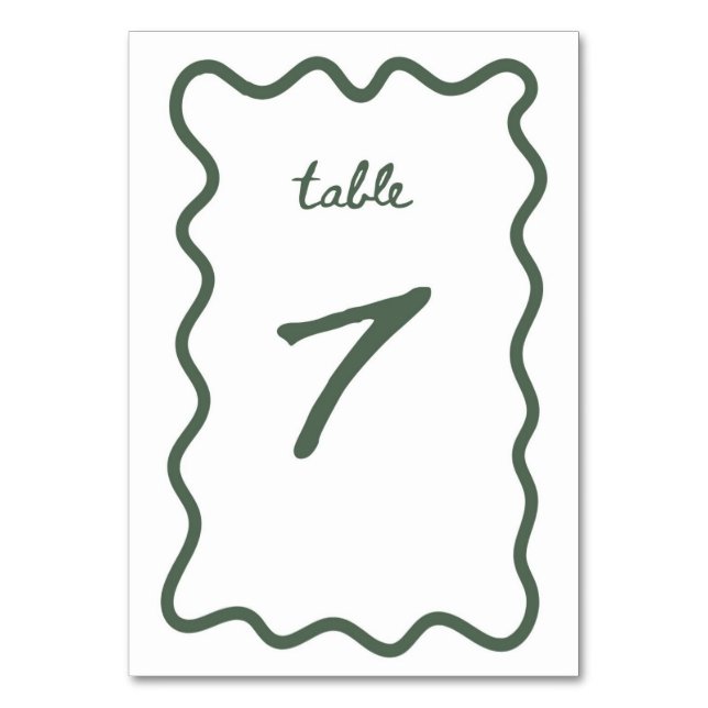 TISCHNUMMER 7 (Vorderseite)